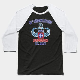 82nd Airborne Jumpmaster- Master Jump Wings Baseball T-Shirt